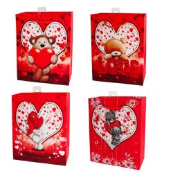 72 Pieces 12x16.5x5 Inch Valentine Gift Bag - Valentine Gift Bag's