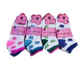 72 Pairs 3pr Ladies/teen Anklets 9-11 [butterfly] - Womens Ankle Sock