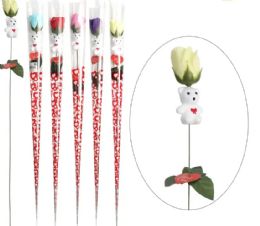 96 Pieces 28 Inch Single Long Steam Rose With Assorted Color - Valentine Decorations