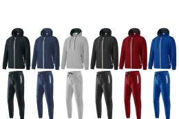 12 Sets Mens Fashion Fleece Set In Black Pack A (S-2xl) - Mens Sweatpants