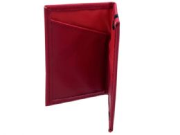 78 pieces Red Card Holder Wallet With Elastic - Leather Wallets