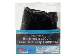 6 pieces Adjustable Black Hot And Cold Lower Back Wrap Compress - First Aid and Bandages