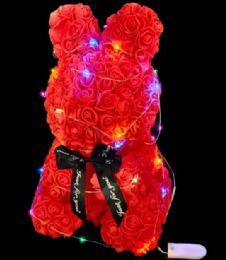 8 Pieces 14 Inch Pink Red Rose Bunny With Light - Valentine Decorations