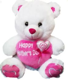 12 Pieces 20 Inch White Bear With Love Mom - Valentine Decorations
