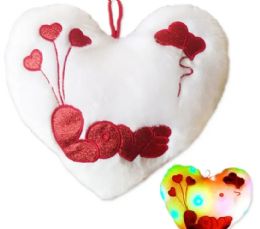 12 Pieces 16x12 Light Up Heart Pillow - Valentine Decorations