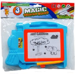 96 Pieces 4"x3" Magic Drawing Board In Pvc Bag W/ Header - Musical