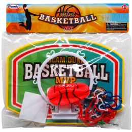 72 Pieces 8.5" Mini Basketball Play Set In Poly Bag W/ Header - Sports Toys