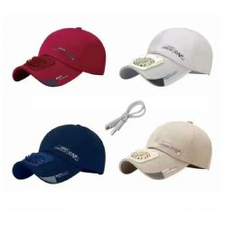 12 Wholesale Cap With Movable Fan And Usb Charge