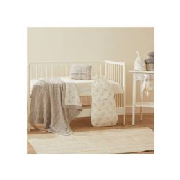 24 Bulk Unisex 5pcs Baby Crib Bedding Set Grey Color