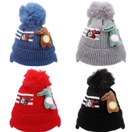 24 Pieces Kid's Dinosaur Winter Hat - Junior / Kids Winter Hats