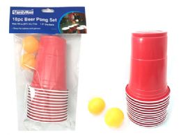 24 Pieces Beer Pong Set 18pc. - Disposable Cups