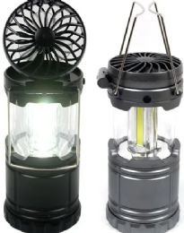 24 Pieces 10 Inch Led Solar Lantern With Fan - Flash Lights