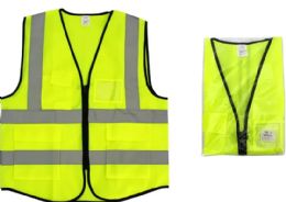 24 Wholesale Size Medium Yellow Safety Vest