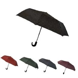 24 Wholesale Strip Printed Umbrella