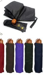 60 Wholesale 38 Inch Umbrella Mix Color With Wooden Handle