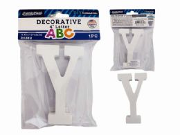24 Wholesale CRAFT DECOR LETTER Y 4.4 INches