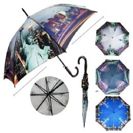 48 Pieces Umbrella With New York Printed - Umbrellas & Rain Gear