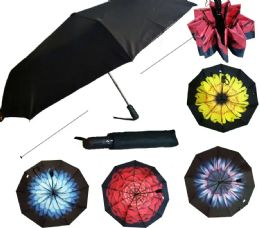 60 Pieces 38 Inch Auto Revise Sunflower Umbrella - Umbrellas & Rain Gear