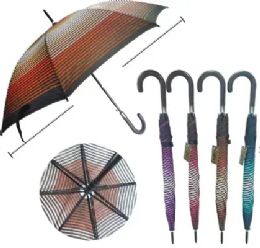 48 Pieces 40 Inch Strip Umbrella - Umbrellas & Rain Gear