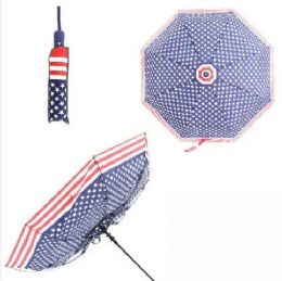 60 Wholesale Usa Flag Printed Umbrella