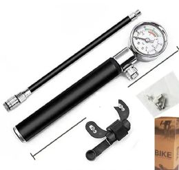 24 Pieces 7.87 Inch Bicycle Pump With Meter - Pumps