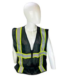 12 Wholesale Safety Vest Black 2xlg 52-54in L28
