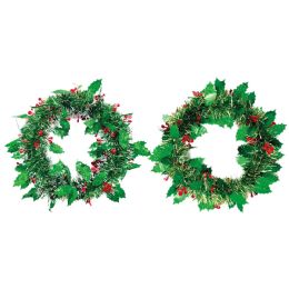 96 Pieces 10" X'mas Tinsel Wreath - St. Patricks