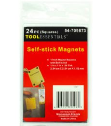 48 Pieces 24pc Self Stick Magnet 1x1in Square - Office Accessories
