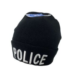 12 Pieces Knit Hat Police - Hats With Sayings