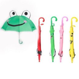 24 Wholesale 29" Kids Automatic Umbrella With Ears/eyes