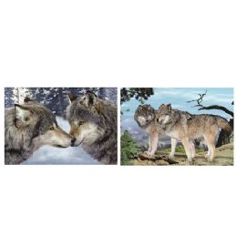 10 Pieces 3d Picture - Pair Of Wolves - Home Decor