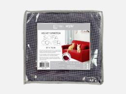 6 Wholesale 57x70 Waffle Velvet Stretch Sofa Cover