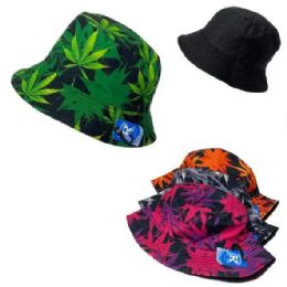 24 Pieces Bucket Hat [psychedelic Marijuana] - Bucket Hats