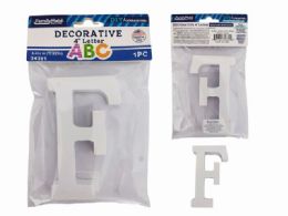 24 Wholesale CRAFT DECOR LETTER F 4.4 Inches
