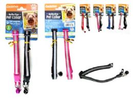 144 Pieces Reflective Pet Collar 2pc With Bell - Pet Collars and Leashes