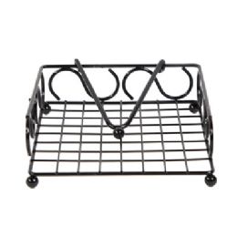 12 pieces Napkin Holder 7.28in X 2.5inh Heavy Duty Black Iron B&c ht - Napkin and Paper Towel Holders