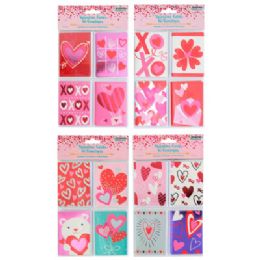 72 pieces Valentine Cards 12pc W/ Envelope Shot Stamp 4ast 2.5 X 3.5in Pbh - Valentine Decorations