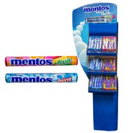 90 of Candy Mentos Rolls 2 Flavors Mint & Mixed Fruit Flr Display