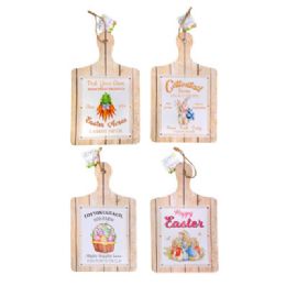 36 of Easter Hanging Wall Plaque 4ast Cutting Board Shaped Mdf Ht/mdf Comply Label