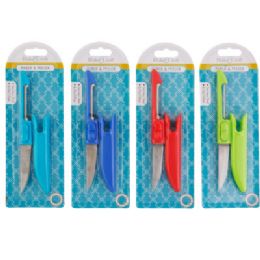 48 of Parer/peeler Combo W/cover 6.7in 4ast Clrs/b&c Blc Red/blue/green/turquoise