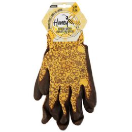 24 pieces Gloves Honey Bee Nitrile Coated S/m - Gardening Gloves