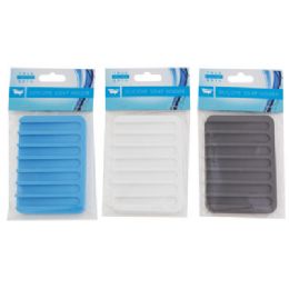 48 of Soap Holder Silicone 3ast Colors 4.53x3.15in Hba/pbh White/grey/light Blue