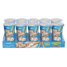 80 pieces Cookies Yan Yan Vanilla Cream Cracker Stick W/dip 2 Oz Counter Display - Food & Beverage