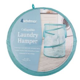 18 pieces Laundry Hamper 18x26 Turquoise Collapisble 18pc Pdq 6744-1160-TurQ-Pdq - Laundry Baskets & Hampers