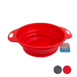 24 Wholesale Strainer Collapsible 2ast Colors11.81 X 3.3in Grey/red B&c ht