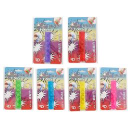 144 Wholesale Fidget Bracelet Snap Pop 6ast Colors Pb/ins Stocklot Age 5+