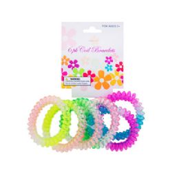 36 pieces Bracelets Rainbow Coil 6pk Barbell Header - Hair Accessories