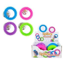 48 pieces Fidget Spikey Bracelet 4ast Color 24pc Pdq/ht - Educational Toys