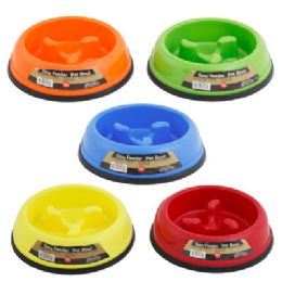 30 pieces Pet Bowl Slow Feed 7.9 X 2 Round NoN-Skid 5 Colors120g - Pet Accessories