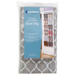 6 Bulk Organizer 24pocket Shoe Bag Over The Door Gray Trellis Ref: 6029-13-Ctf
